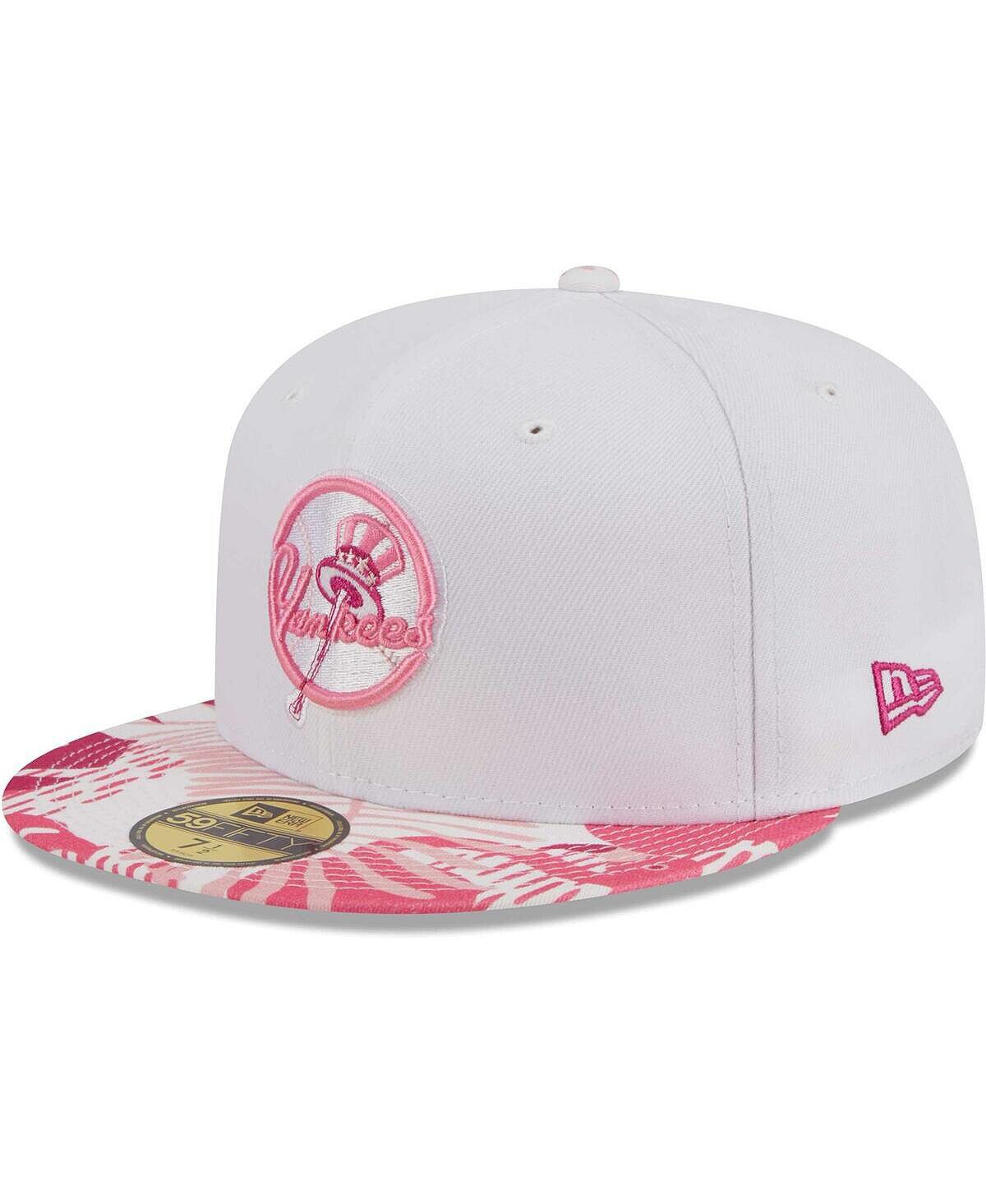 

Мужская белая, розовая приталенная шляпа New York Yankees Flamingo 59FIFTY New Era
