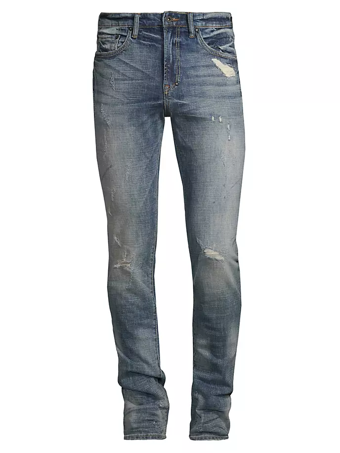 Эластичные джинсы скинни до колена с рваными краями Windsor Prps, цвет light indigo