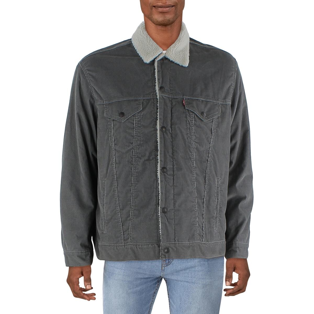 

Мужская винтажная куртка дальнобойщика на флисовой подкладке Levi Strauss & Co., цвет Pewter
