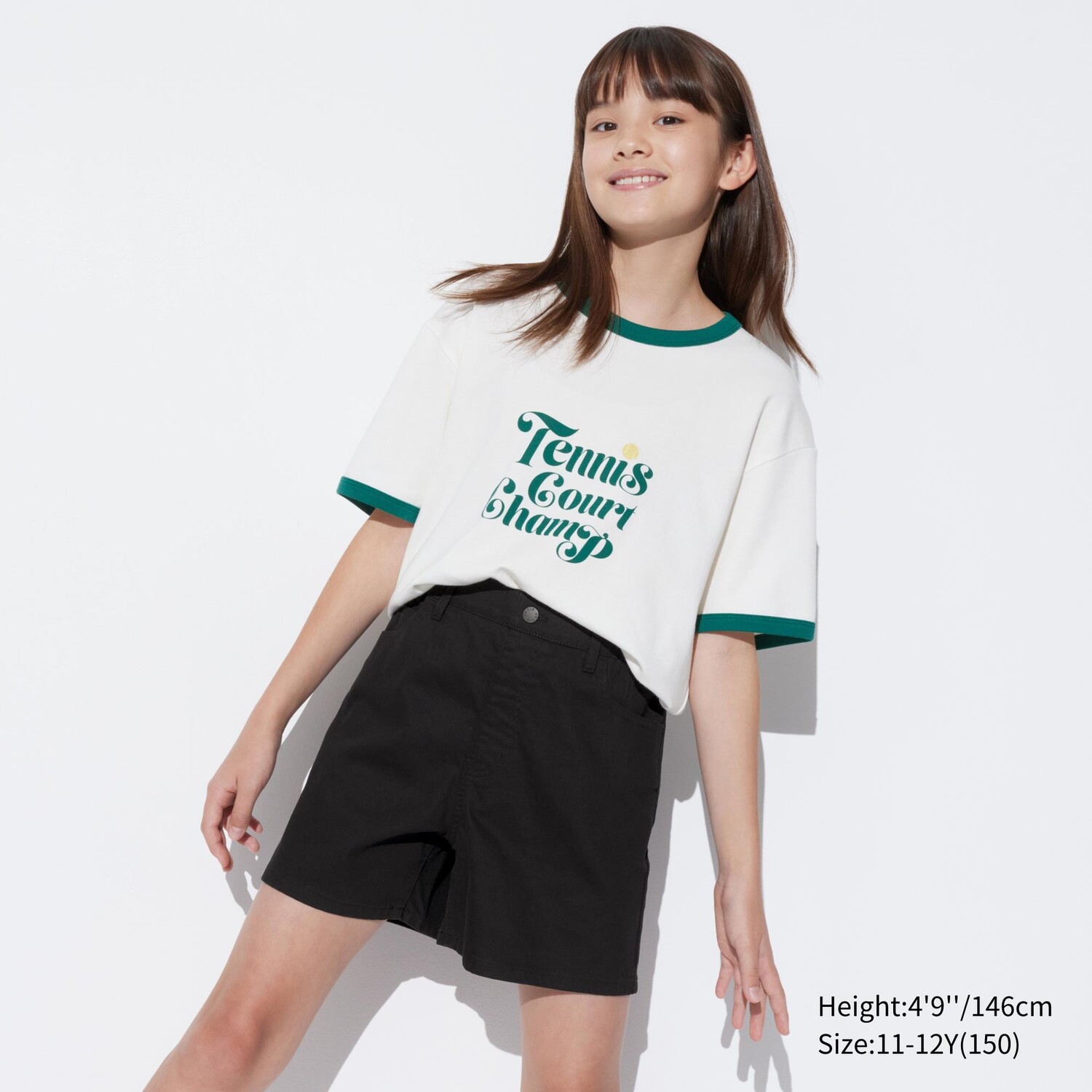 

Разноцветные джинсовые шорты для девочек UNIQLO, черный