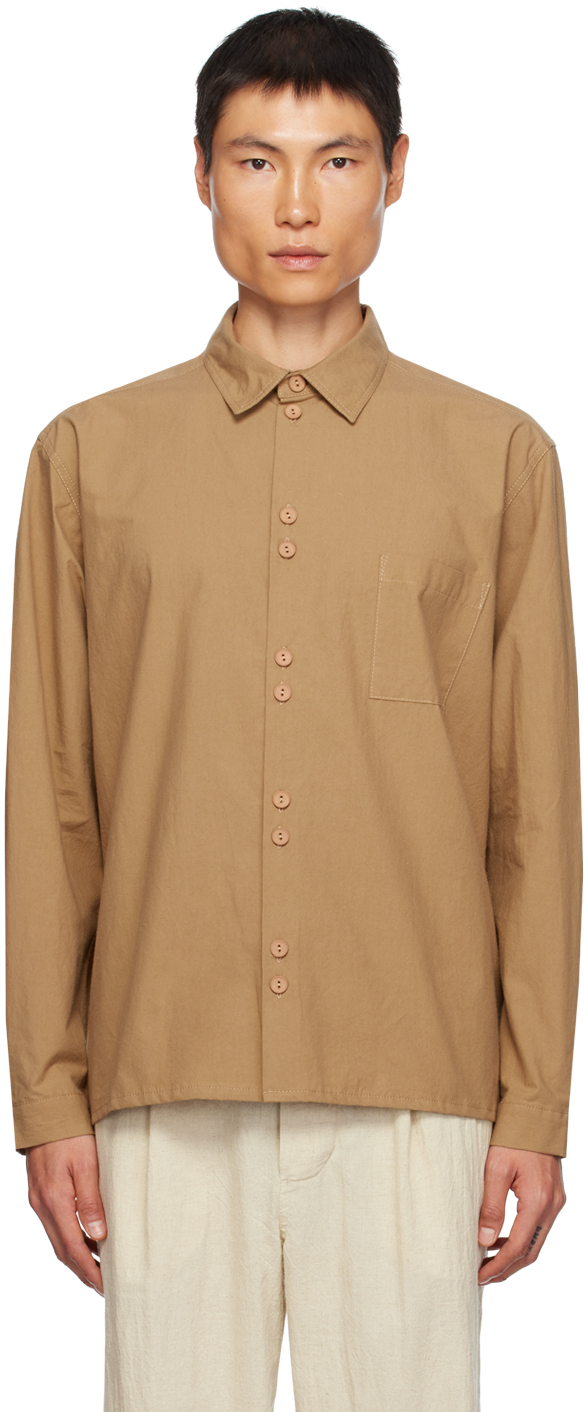 цена Светло-коричневая повседневная рубашка XENIA TELUNTS