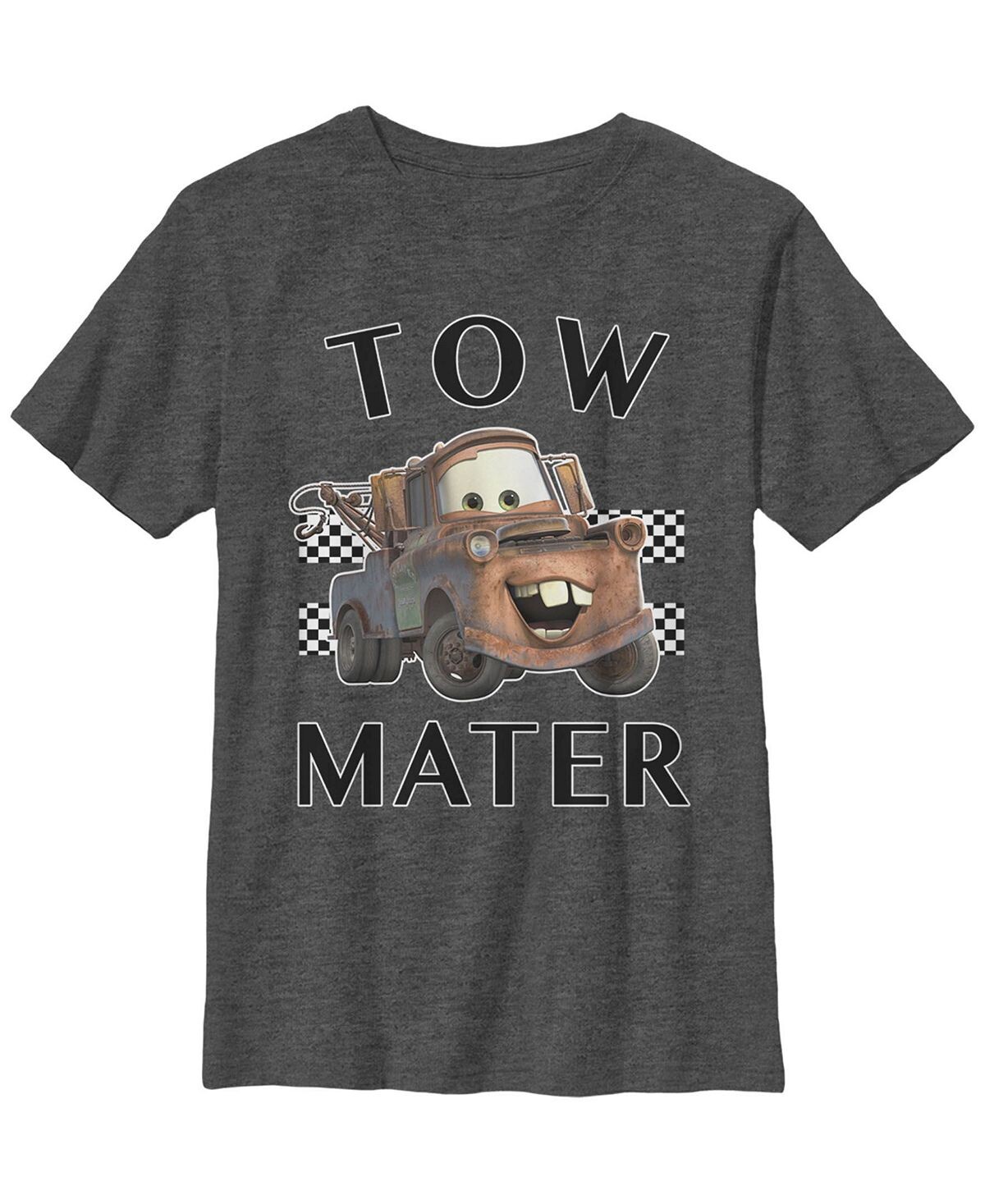 

Детская футболка в клетку с портретом Cars Tow Mater для мальчиков Disney Pixar