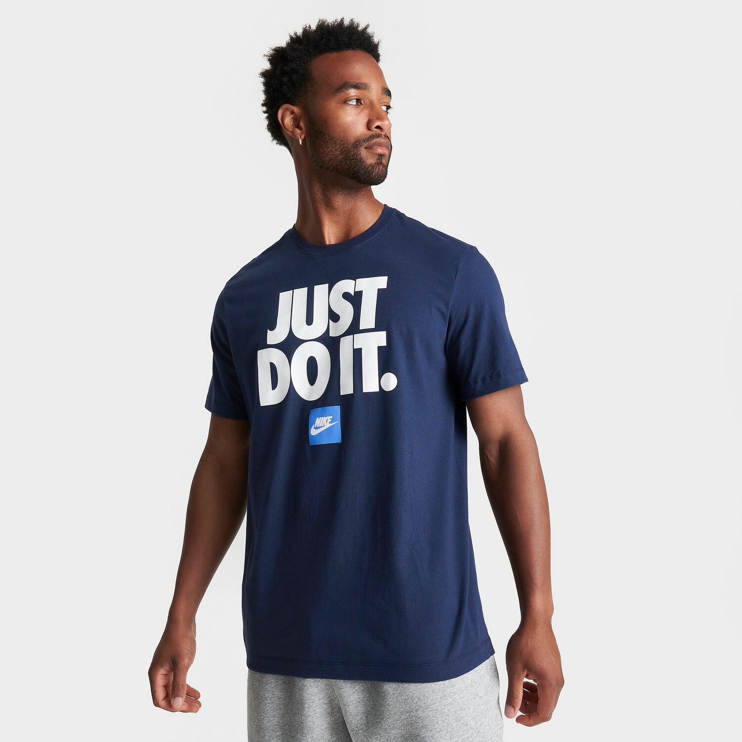 

Мужская футболка Nike Sportswear Classic Just Do It с графическим рисунком, синий