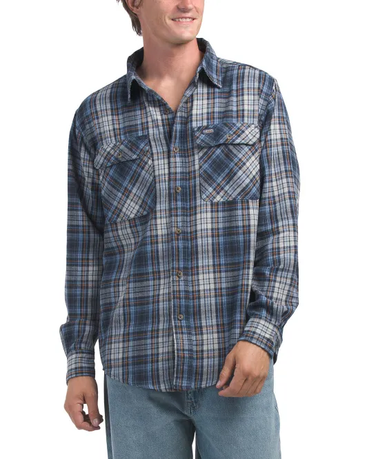 

Клетчатая фланелевая рубашка Smiths Workwear, синий