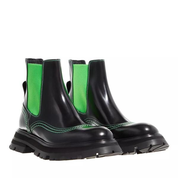 

Кроссовки boots leather black/acid Alexander Mcqueen, черный