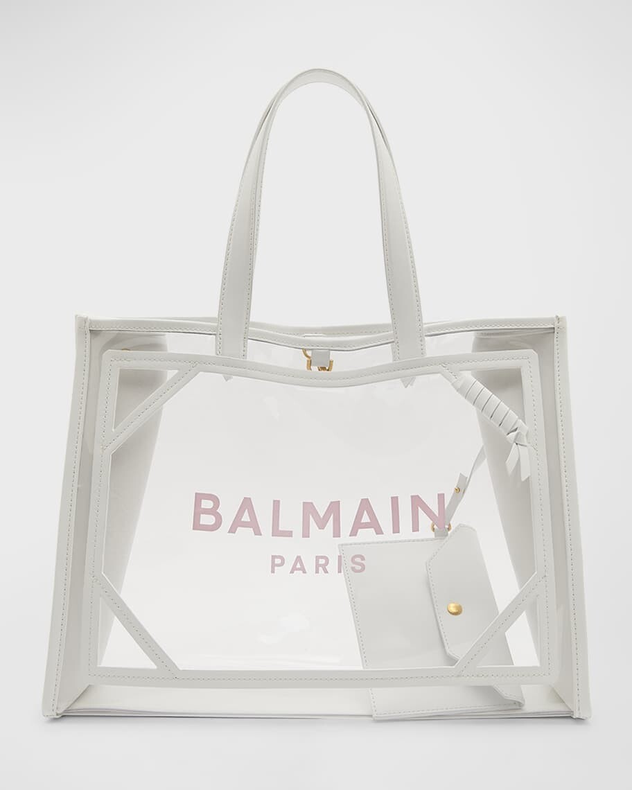 

Прозрачная большая сумка-шоппер B Army среднего размера Balmain