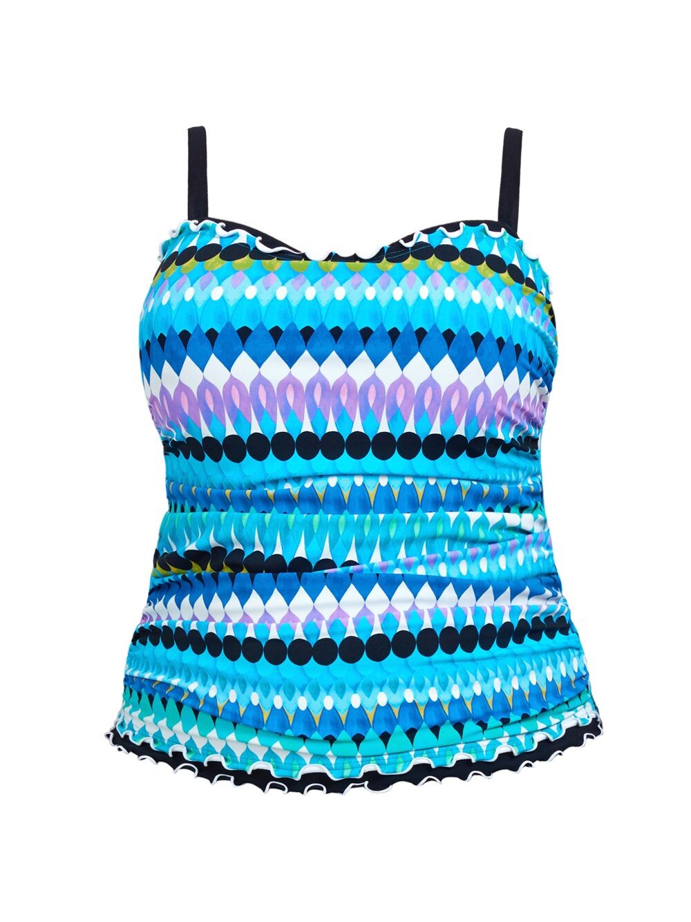 

Плюс Топ танкини с геометрическим рисунком Gottex Swimwear, синий