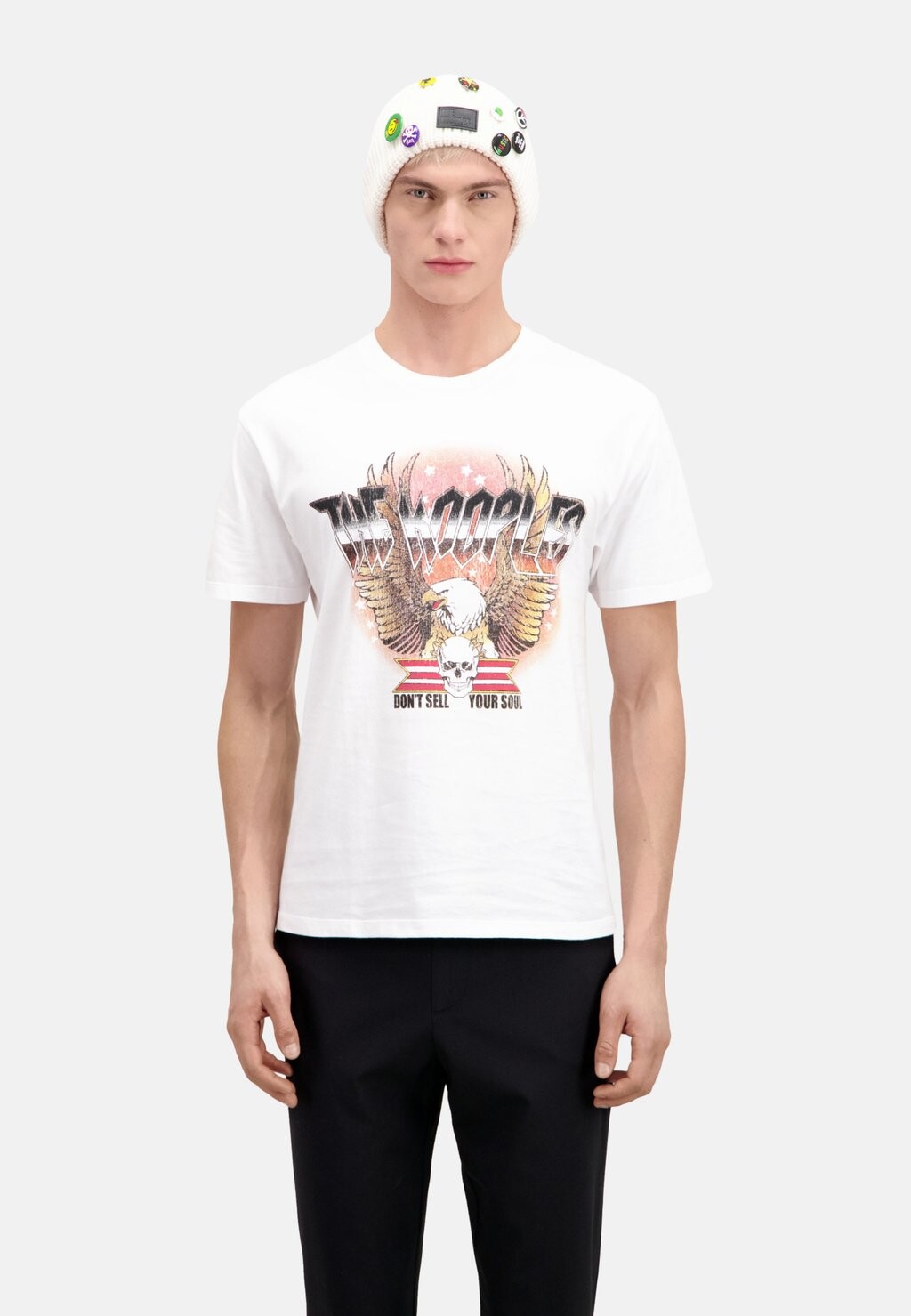 

Футболка с принтом EN AVEC SÉRIGRAPHIE MANCHES COURTES The Kooples, цвет white