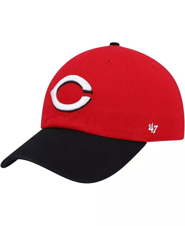

Мужская красно-черная регулируемая шляпа Cincinnati Reds Clean Up '47 Brand, красный