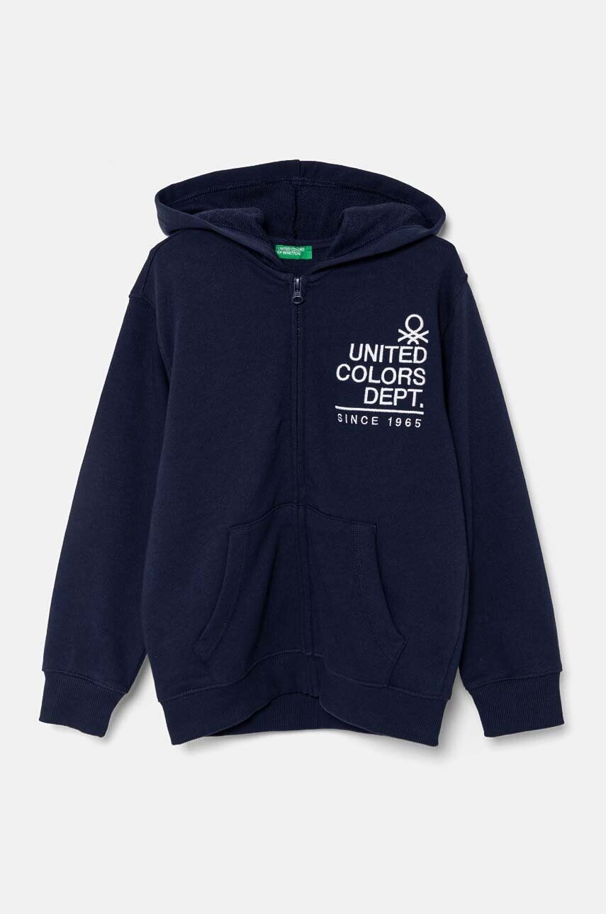 

Хлопковая толстовка United Colors of Benetton для мальчиков и девочек, темно-синий