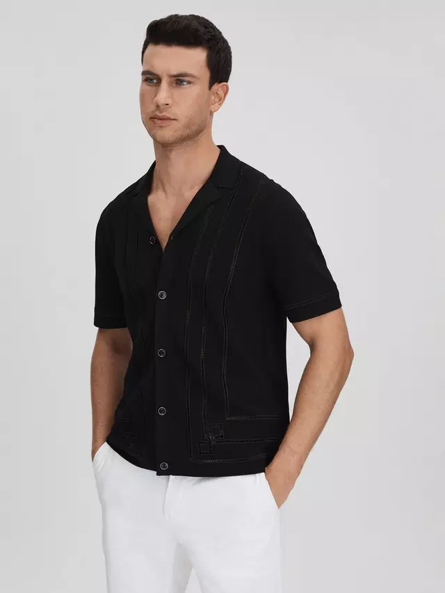 

Рубашка Reiss Reiss Heartwood Short, черный