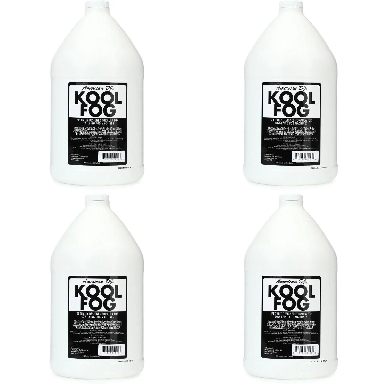 

ADJ Kool Fog Жидкость для низкорасположенного тумана, комплект 4 галлона