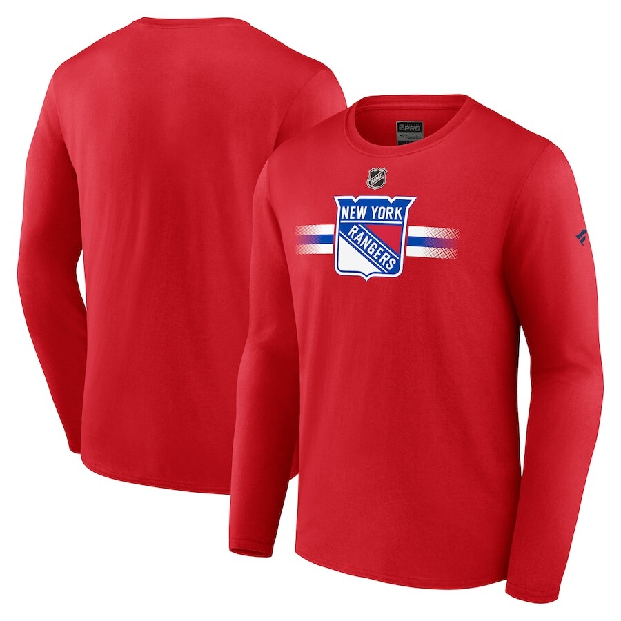 

Футболка с длинным рукавом Fanatics Branded New York Rangers, красный