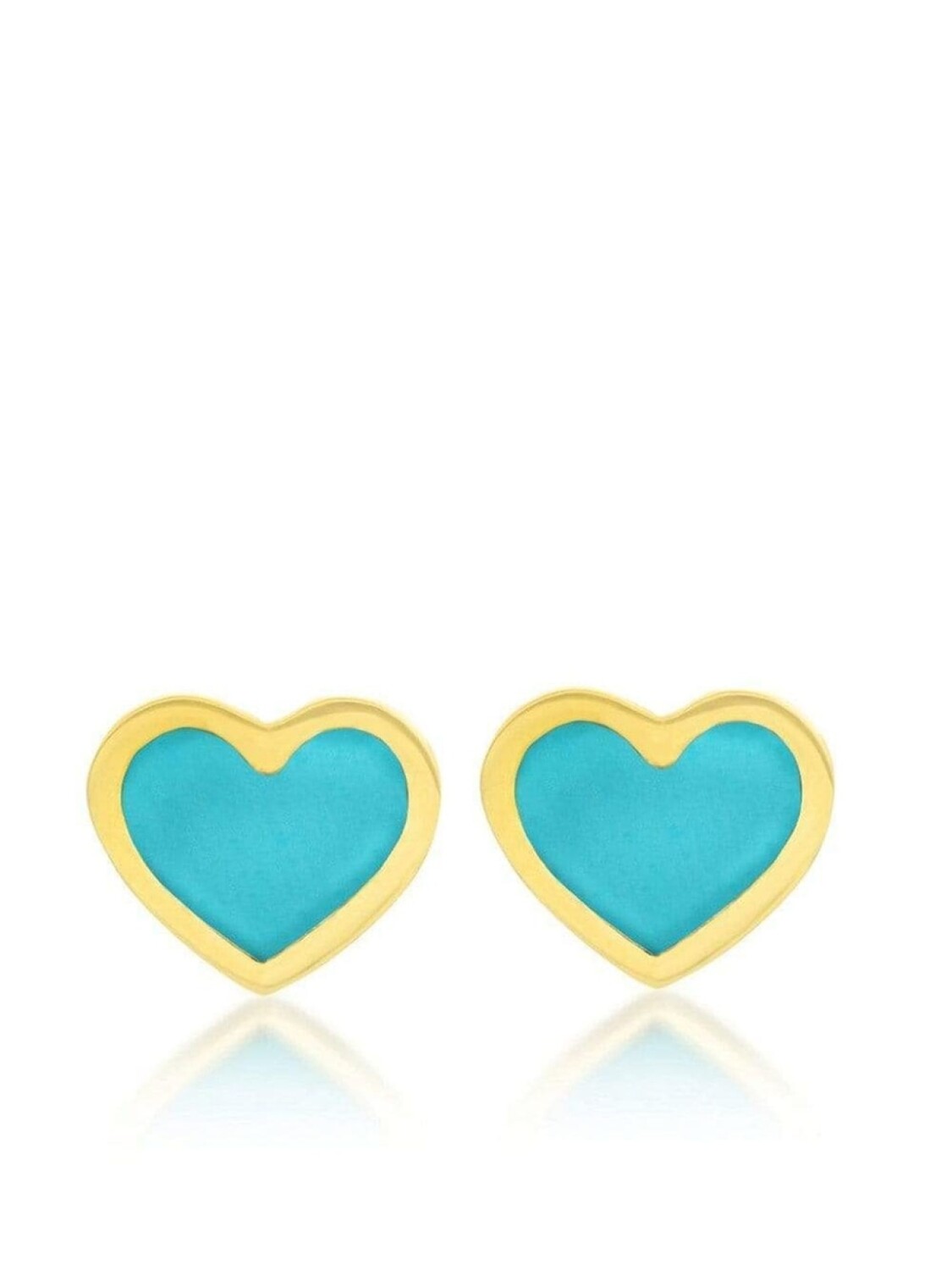 

Серьги-гвоздики XS Heart из желтого золота с бирюзой Jennifer Meyer, золотой