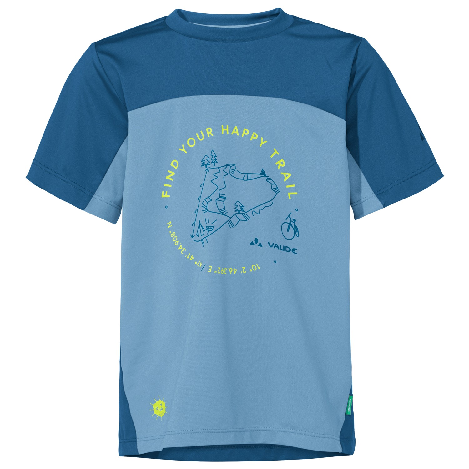 Функциональная рубашка Vaude Kid's Solaro T Shirt II, цвет Pastel Blue