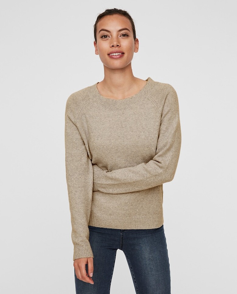 

Базовый женский свитер из очень мягкой ткани Vero Moda, светло-коричневый