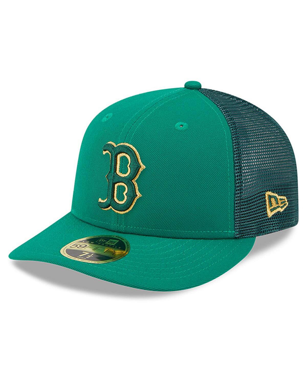 

Мужская кепка Kelly Green Boston Red Sox 2023 ко Дню Святого Патрика, низкопрофильная 59FIFTY, приталенная шляпа New Era