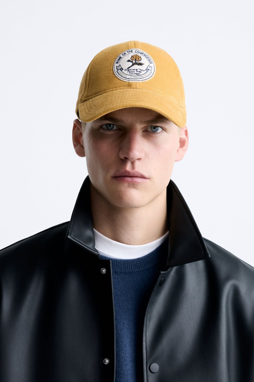 

Кепка с контрастной нашивкой ZARA, горчица