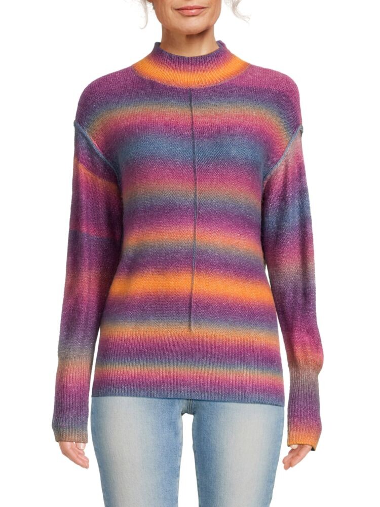 

Свитер с высоким воротником из смесовой шерсти Shadow Beach Lunch Lounge, цвет Twilight Stripe