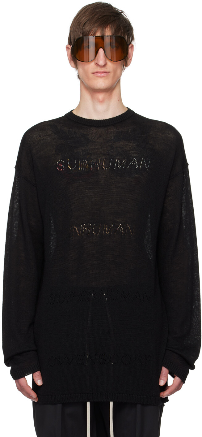 

Черный свитер оверсайз Rick Owens