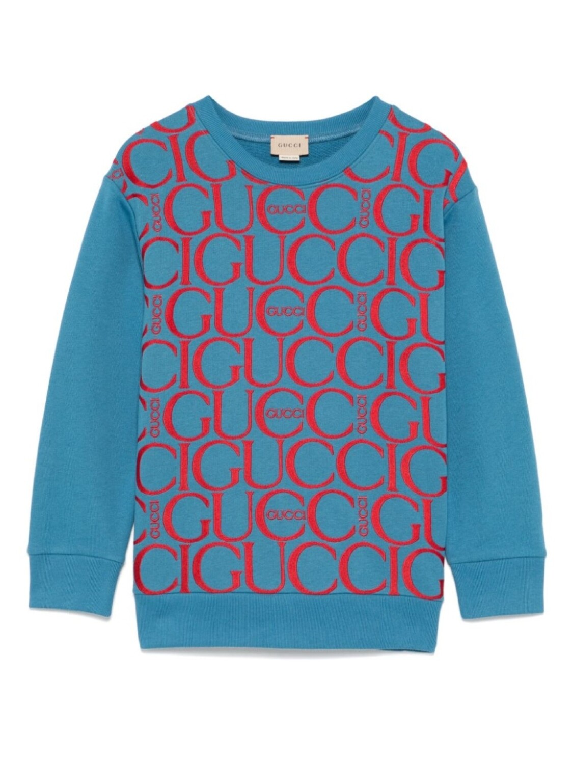 

Gucci Kids толстовка с вышитым логотипом, синий