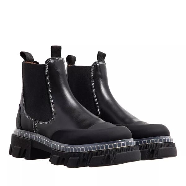 

Сапоги cleated low chelsea boot Ganni, черный