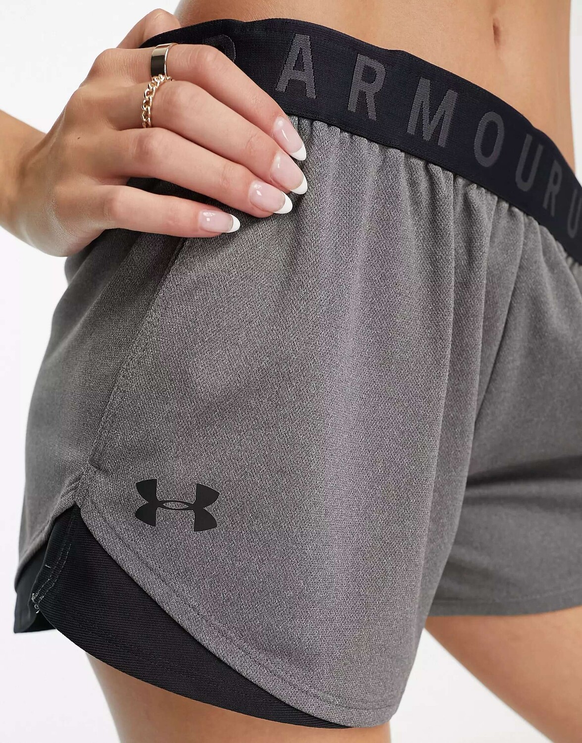 

Шорты Under Armour Play Up 3.0 серого и черного цвета