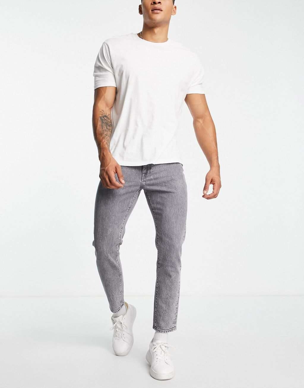 

Серые джинсы узкого кроя Selected Homme Toby