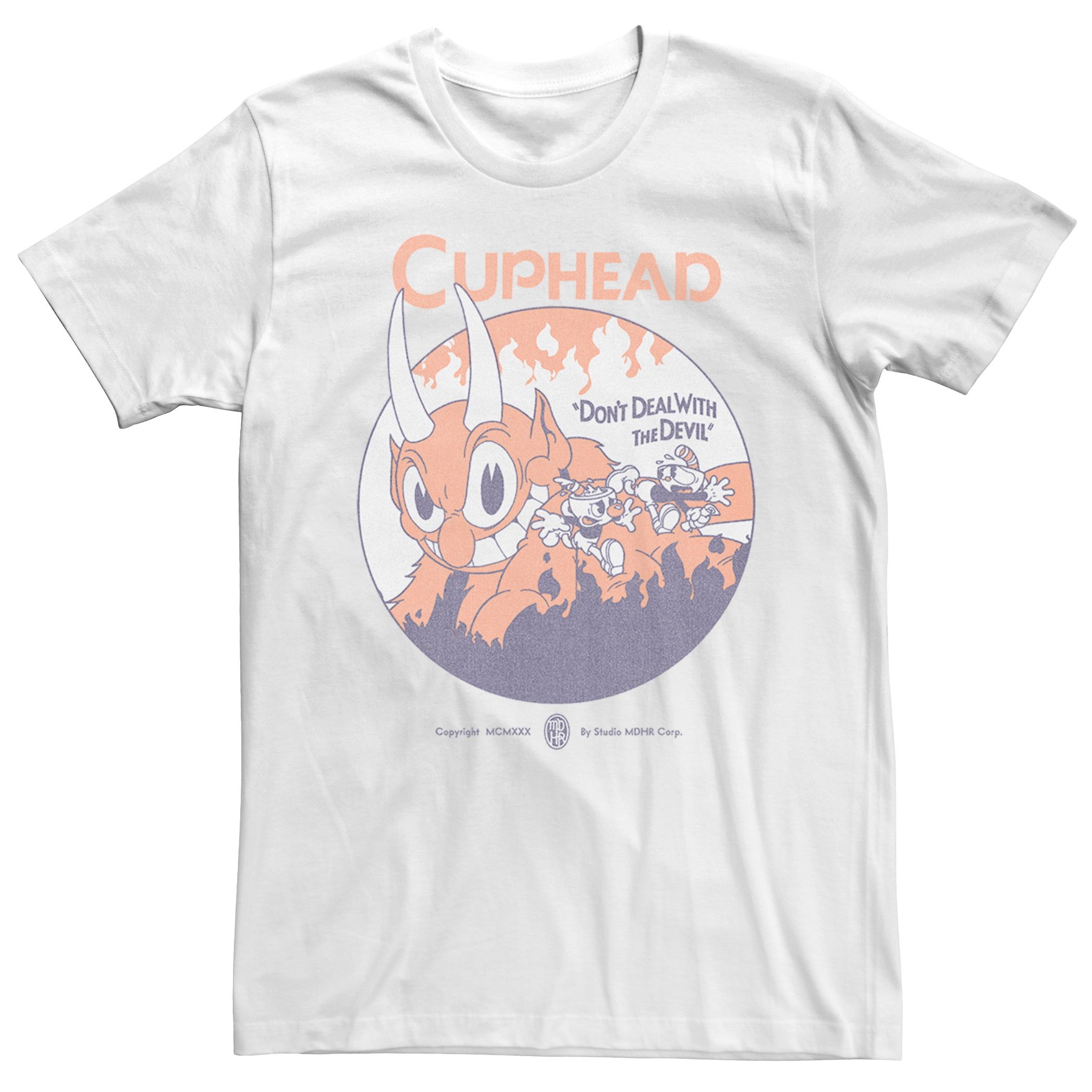Мужская футболка Cuphead Beware Licensed Character мужская толстовка для спортзала cuphead clip joint licensed character