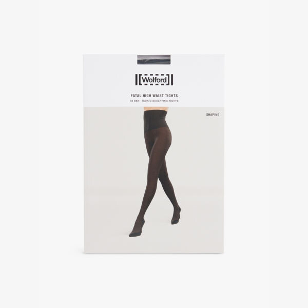 

Колготки Fatal с высокой талией и интарсией, эластичные Wolford, черный