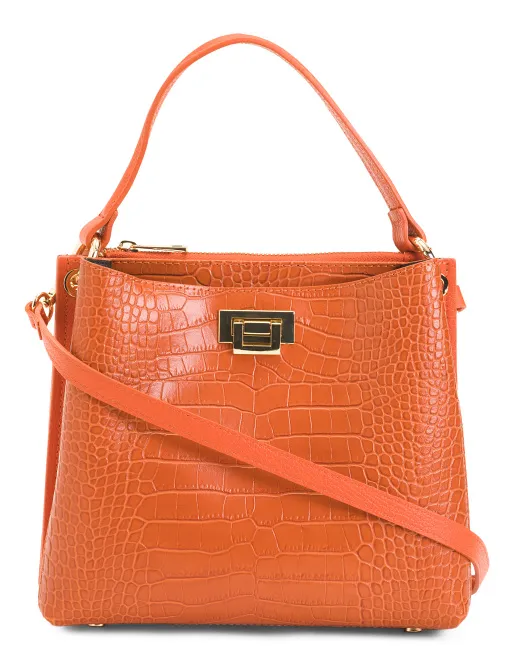 

Кожаная сумка-портфель Made In Italy Isadora, цвет Papaya