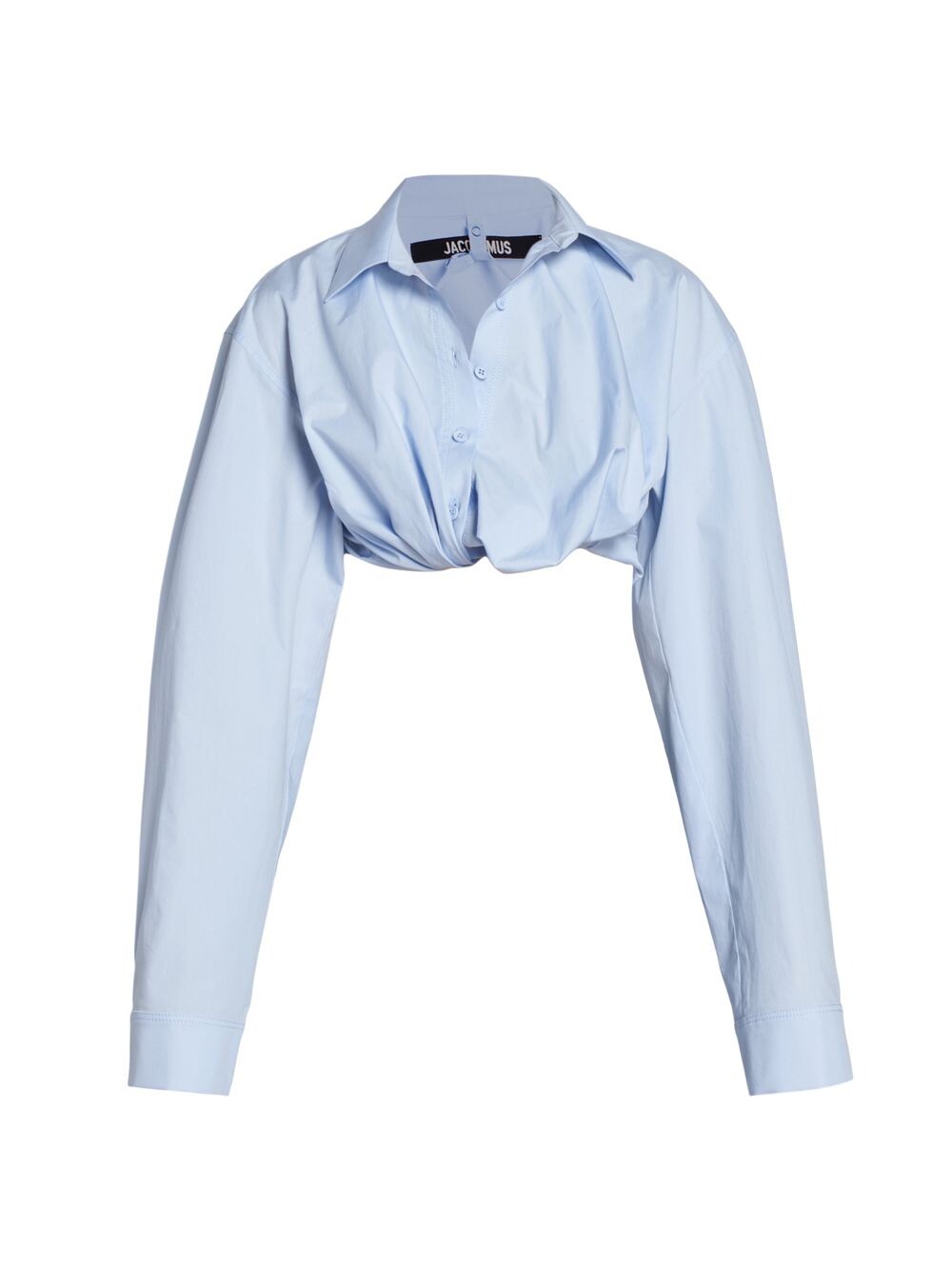 

Укороченная рубашка Bahia со сборками Bubble Jacquemus, синий