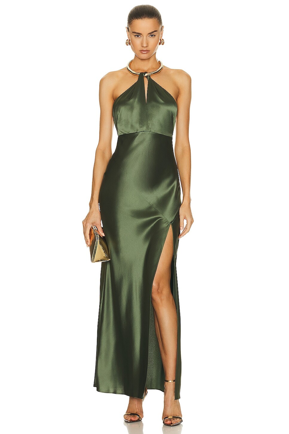 

Платье Nicholas Edyth Keyhole Necklace Gown, цвет Dark Olive