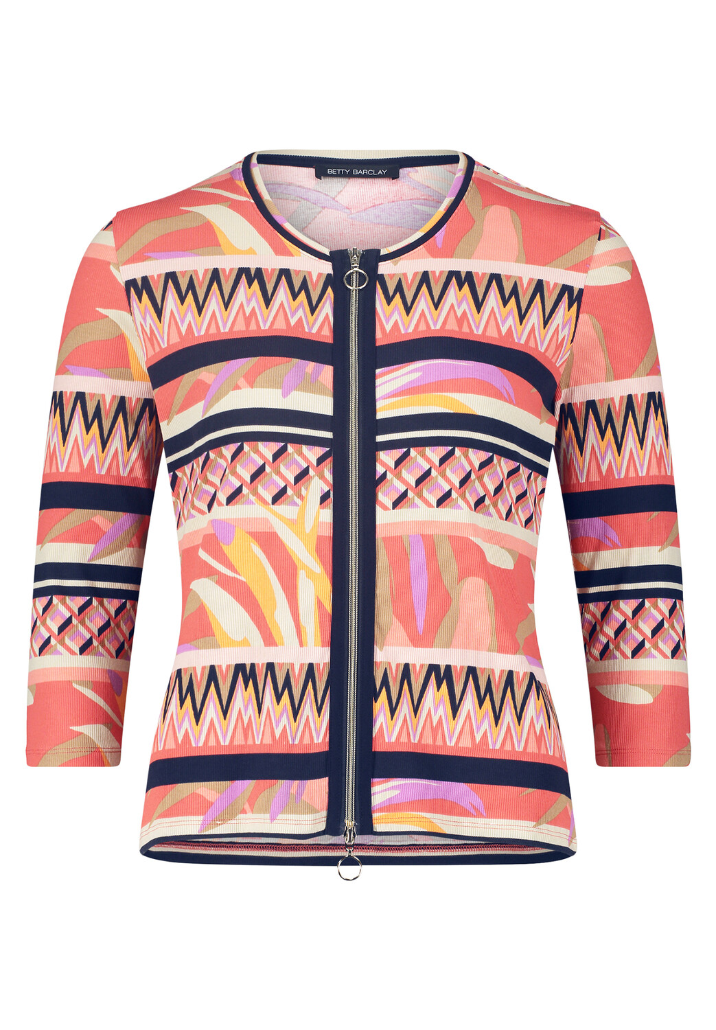 

Кардиган Betty Barclay Shirtjacke mit Rippenstruktur, цвет Red/Beige