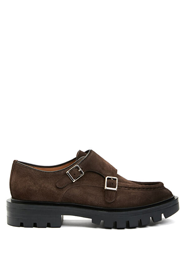 

Женские кожаные лоферы с поясом Santoni, коричневый