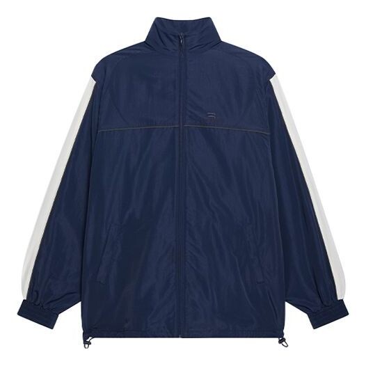 

Куртка Balenciaga FW21 Logo Splicing Loose Jacket Unisex Navy Blue, синий