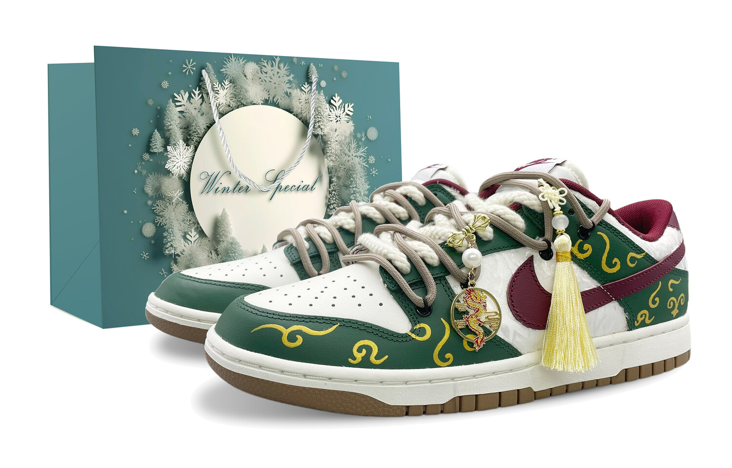 

Кроссовки Nike Dunk Skateboarding Shoes Men Low-top Gold, цвет Jasper
