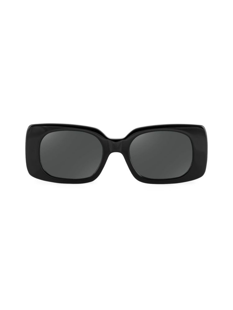Прямоугольные солнцезащитные очки 47MM Aqs, черный