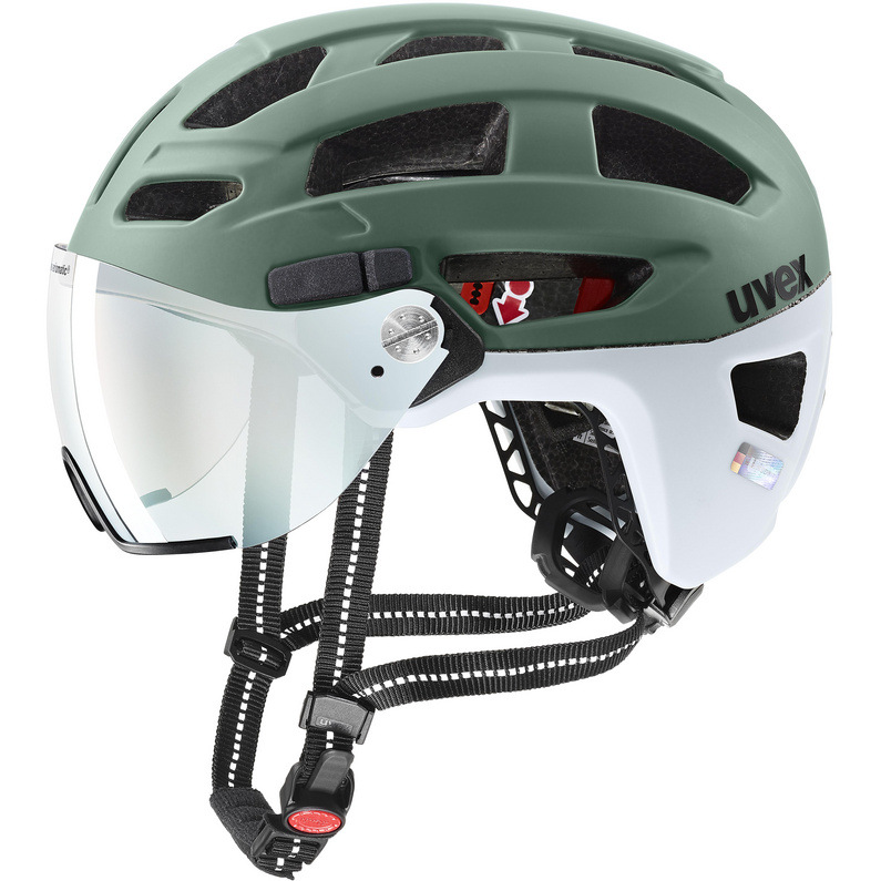 Велосипедный шлем Finale Visor Vario Uvex, зеленый шлем uvex 700 visor серый размер 52 55