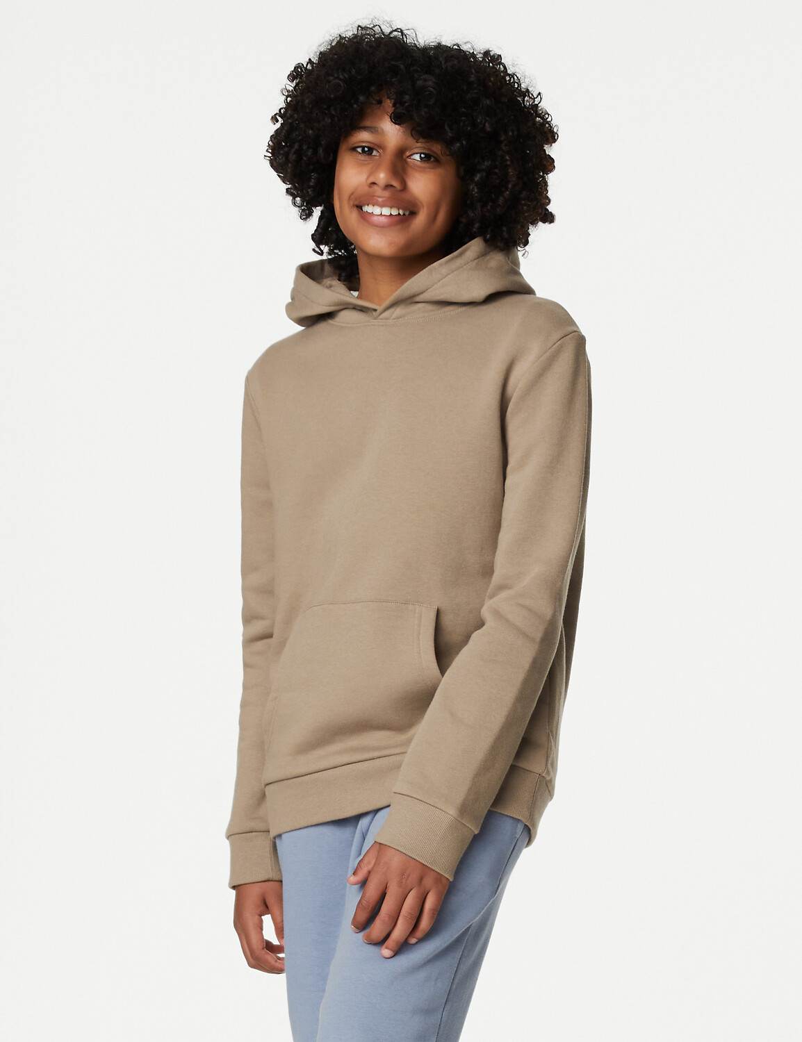

Однотонная толстовка с богатым содержанием хлопка (6–16 лет) Marks & Spencer
