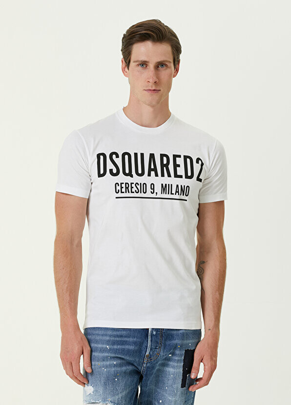 

Прохладная белая футболка ceresio 9 Dsquared2, Белый