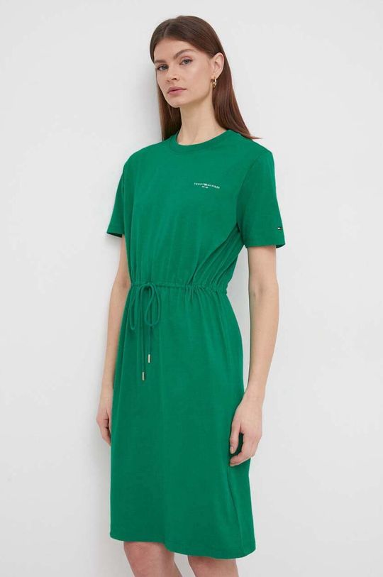 цена Хлопковое платье Tommy Hilfiger, зеленый