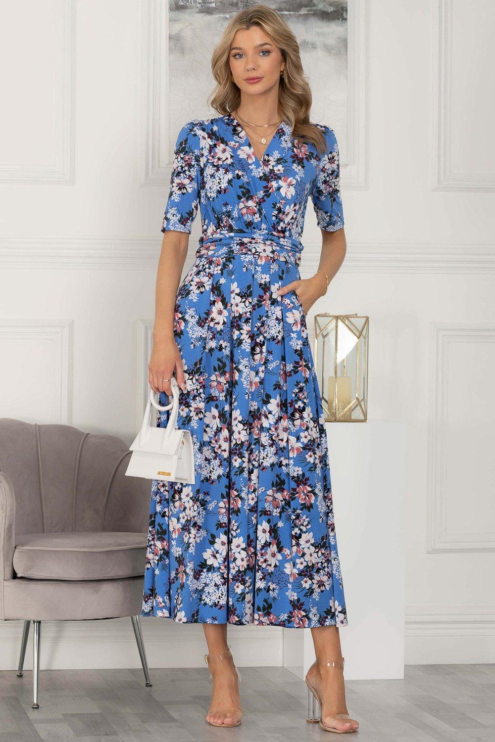 Платье макси Beatrice из джерси Jolie Moi, синий цена и фото