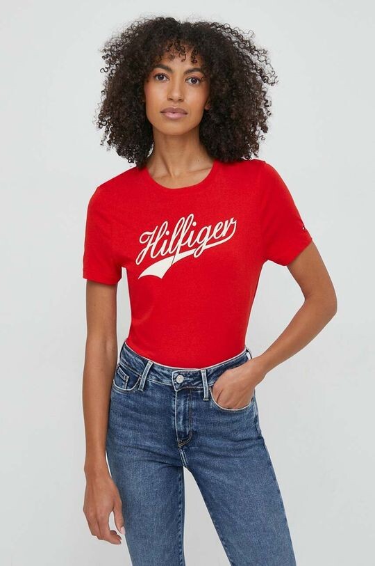 

Хлопковая футболка Tommy Hilfiger, красный