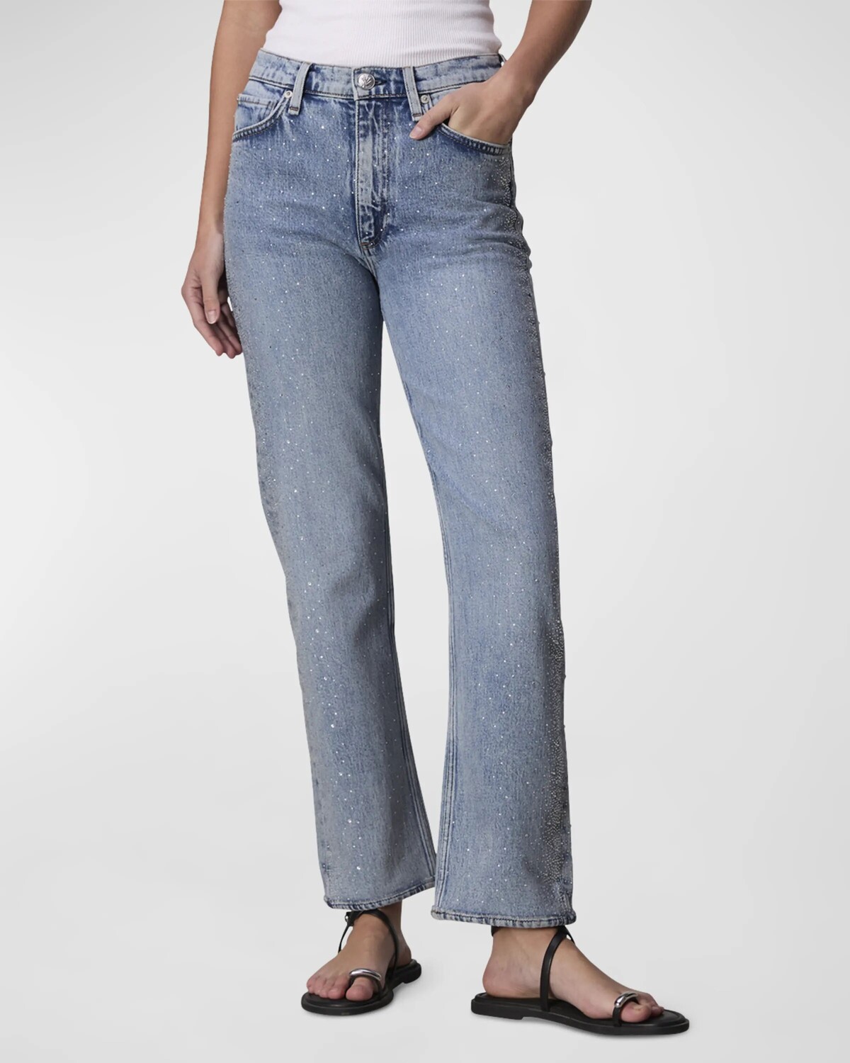 

Джинсы Harlow со стразами до щиколотки Rag & Bone, цвет Lyrawjewel