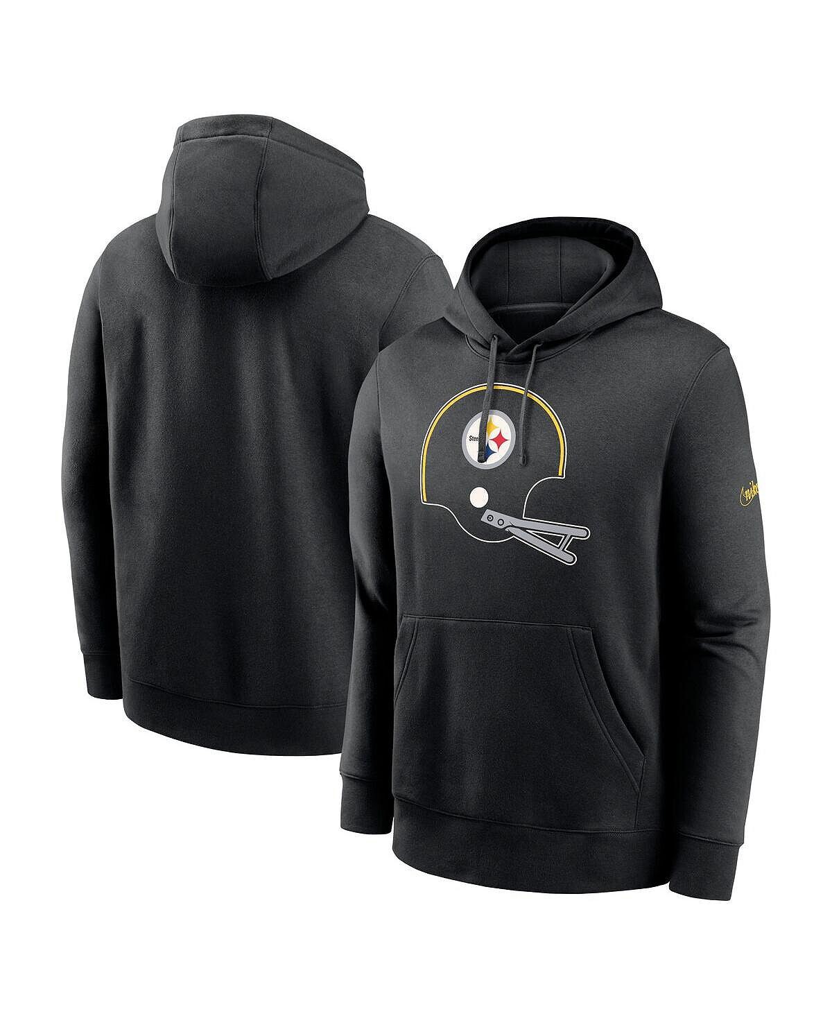 

Мужской черный пуловер с капюшоном Pittsburgh Steelers Rewind Club Nike