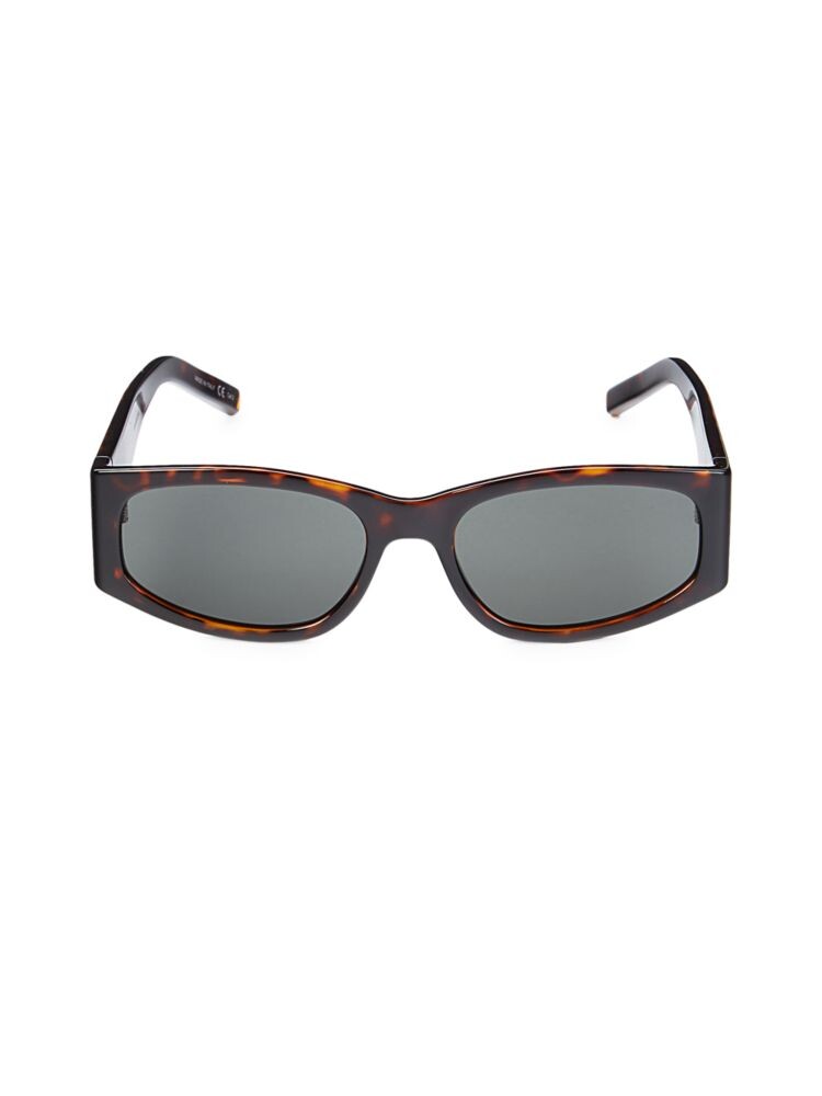 

Прямоугольные солнцезащитные очки 55MM Saint Laurent, цвет Havana Grey