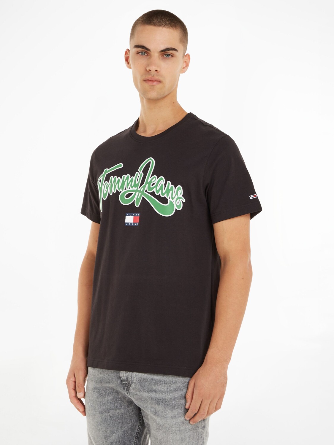 

Футболка Tommy Jeans из органического хлопка с логотипом Pop, черная, Черный