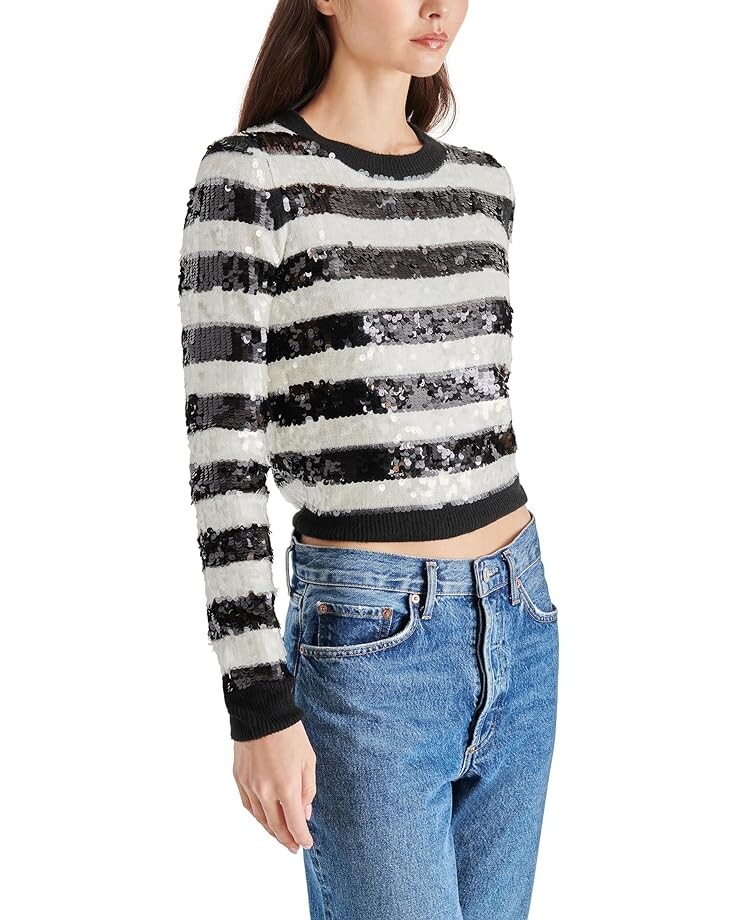 Свитер Steve Madden Elina Sweater, черный/белый