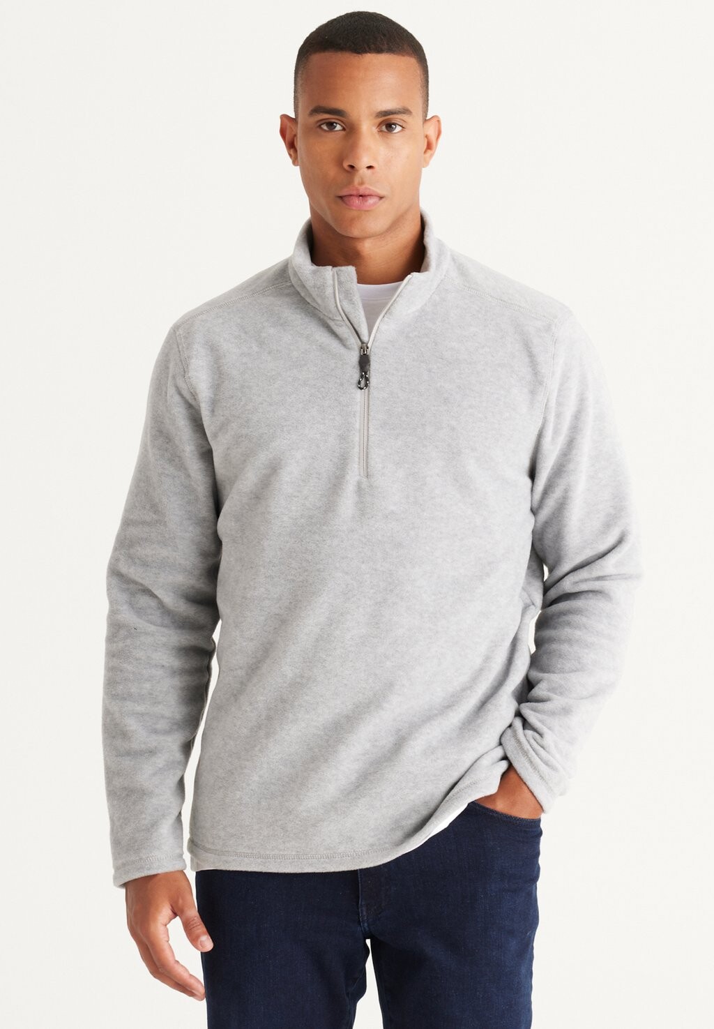 Флисовый пуловер STANDARD FIT AC&CO / ALTINYILDIZ CLASSICS, цвет Standard Fit Fleece Sweatshirt футболка с принтом standard fit ac